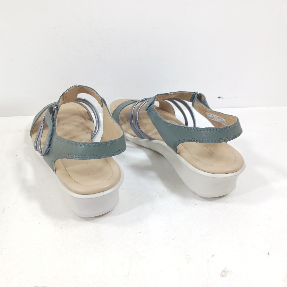 ECCO Felicia Sandal Moon Dark Shadow Leather Wedge 217303 51156 Womens 11-11.5 - Picture 3 of 10